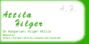 attila hilger business card